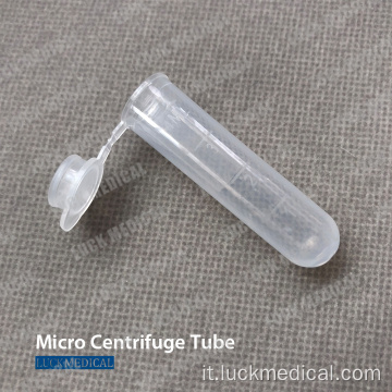 Tubo microcentrifuga in plastica usa e getta